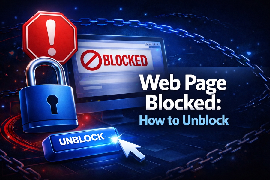 web page blocked how to unblock